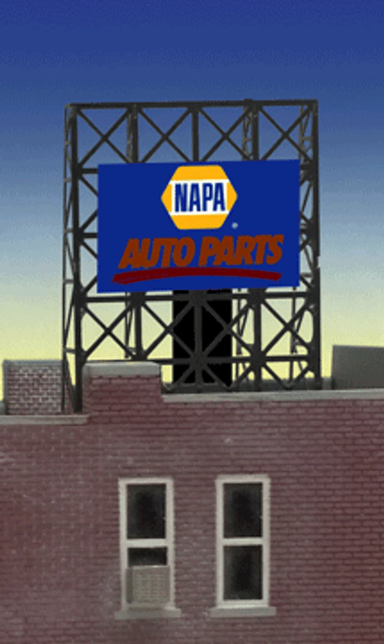 Miller Engineering 338895 - Animated Napa Billboard - N Or Z Scale 3 Miller Engineering 338895 - Animated Napa Billboard - N Or Z Scale