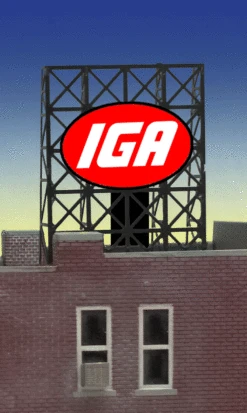 Miller Engineering 338915 - Animated IGA Billboard - N Or Z Scale