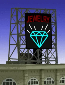 Miller Engineering 338970 - Animated Jewelry Billboard - N Or Z Scale