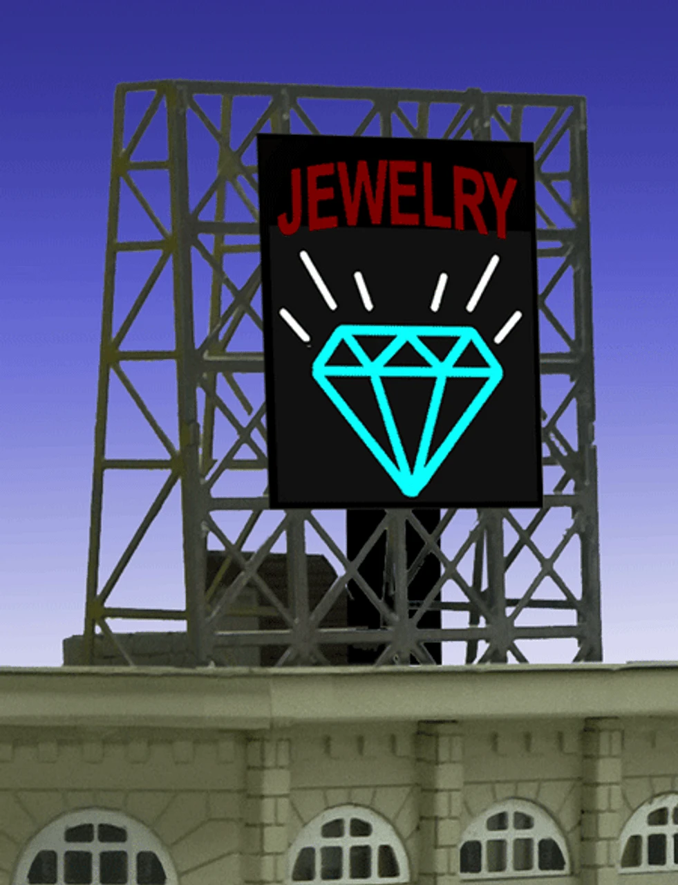 Miller Engineering 338970 - Animated Jewelry Billboard - N Or Z Scale 3 Miller Engineering 338970 - Animated Jewelry Billboard - N Or Z Scale