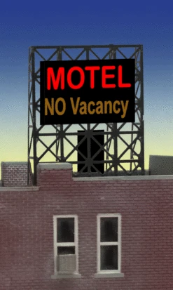 Miller Engineering 338975 - Animated Motel Billboard - N Or Z Scale