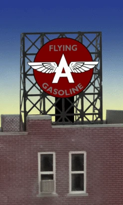 Miller Engineering 339035 - Animated Flying A Gasoline Billboard - N Or Z Scale