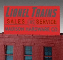 Miller Engineering 441012 - Animated Madison Hardware Billboard - HO/N Scale
