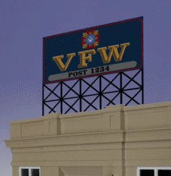 Miller Engineering 441252- Animated VFW Billboard - HO/N Scale