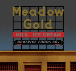 Miller Engineering 441952 - Animated Meadow Gold Billboard - HO/N Scale