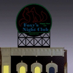 Miller Engineering 442252 - Animated Foxy's Night Club Billboard - HO/N Scale