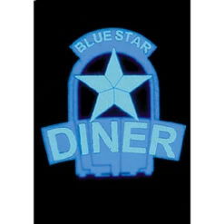 Miller Engineering 5582 - Horizontal Sign Blue Star Diner Medium