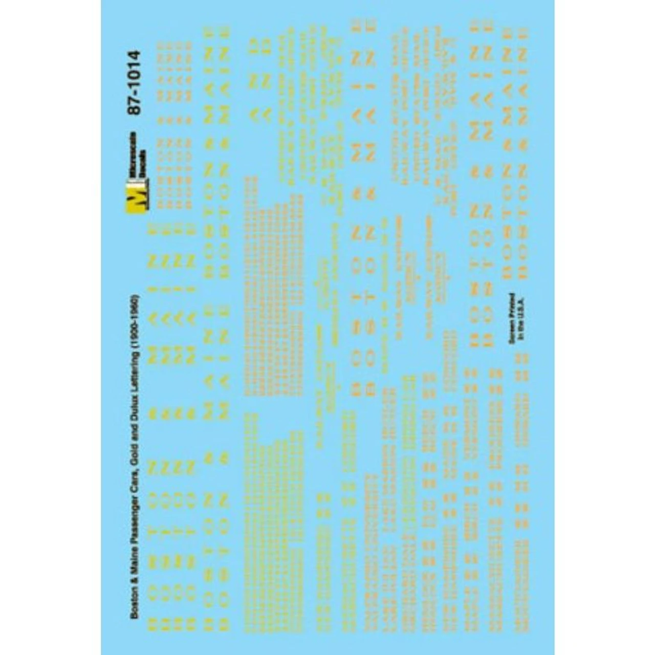 Microscale 87-1014 - Boston & Maine Passenger Cars (1900-1960)-Passenger Car - Gold Lettering - HO Scale 3 Microscale 87-1014 - Boston & Maine Passenger Cars (1900-1960)-Passenger Car - Gold Lettering - HO Scale