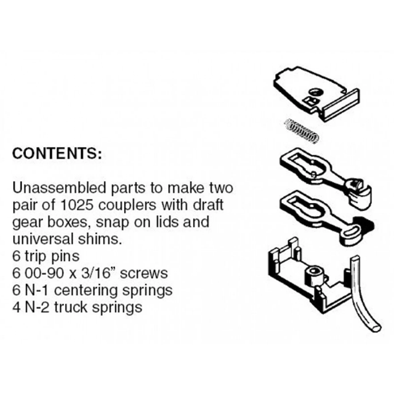 Micro-Trains 00102012 - Brown Universal Body Mount Coupler (1025) Unassembled - 2 Pair 3 Micro-Trains 00102012 - Brown Universal Body Mount Coupler (1025) Unassembled - 2 Pair