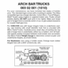 Micro-Trains 00302001 - Arch Bar Trucks With Short Extension Couplers (1010) 1 Pair -Vallejo Sales Store mtl00302001 27315.1645223567