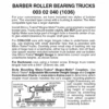 Micro-Trains 00302040 - Barber Roller Bearing Trucks Without Couplers (1036) 1 Pair -Vallejo Sales Store mtl00302040 38272.1645223570