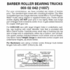 Micro-Trains 00302042 - Barber Roller Bearing Trucks With Medium Extension Couplers (1037) 1 Pair -Vallejo Sales Store mtl00302042 66018.1645223571