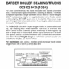 Micro-Trains 00302043 - Barber Roller Bearing Trucks With Medium(+) Extension Couplers (1024) 1 Pair -Vallejo Sales Store mtl00302043 69499.1645223571