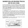 Micro-Trains 00302044 - Barber Roller Bearing Trucks With Long Extension Couplers (1038) 1 Pair -Vallejo Sales Store mtl00302044 80147.1645223571