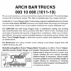 Micro-Trains 00310000 - Arch Bar Trucks Without Couplers (1011-10) 10 Pair 1 Micro-Trains 00310000 - Arch Bar Trucks Without Couplers (1011-10) 10 Pair -Vallejo Sales Store mtl00310000 06306.1645223576