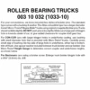 Micro-Trains 00310032 - Roller Bearing Trucks With Medium Extension Couplers (1033-10) 10 Pair -Vallejo Sales Store mtl00310032 22306.1645223579