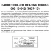 Micro-Trains 00310042 - Barber Roller Bearing Trucks With Medium Extension Couplers (1037-10) 10 Pair -Vallejo Sales Store mtl00310042 88409.1645223579