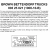 Micro-Trains 00325021 - Bettendorf Trucks With Short Extension Couplers - Brown (1000-10-B) 10 Pair -Vallejo Sales Store mtl00325021 01616.1645223584