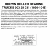 Micro-Trains 00325031 - Roller Bearing Trucks With Short Extension Couplers - Brown (1030-10-B) 10 Pair 1 Micro-Trains 00325031 - Roller Bearing Trucks With Short Extension Couplers - Brown (1030-10-B) 10 Pair -Vallejo Sales Store mtl00325031 37362.1645223584