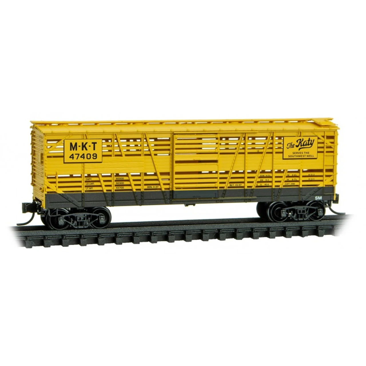 Micro-Trains Line 03500340 - 40' Despatch Stock Car Missouri-Kansas-Texas (MKT) 47409 - N Scale 3 Micro-Trains Line 03500340 - 40' Despatch Stock Car Missouri-Kansas-Texas (MKT) 47409 - N Scale