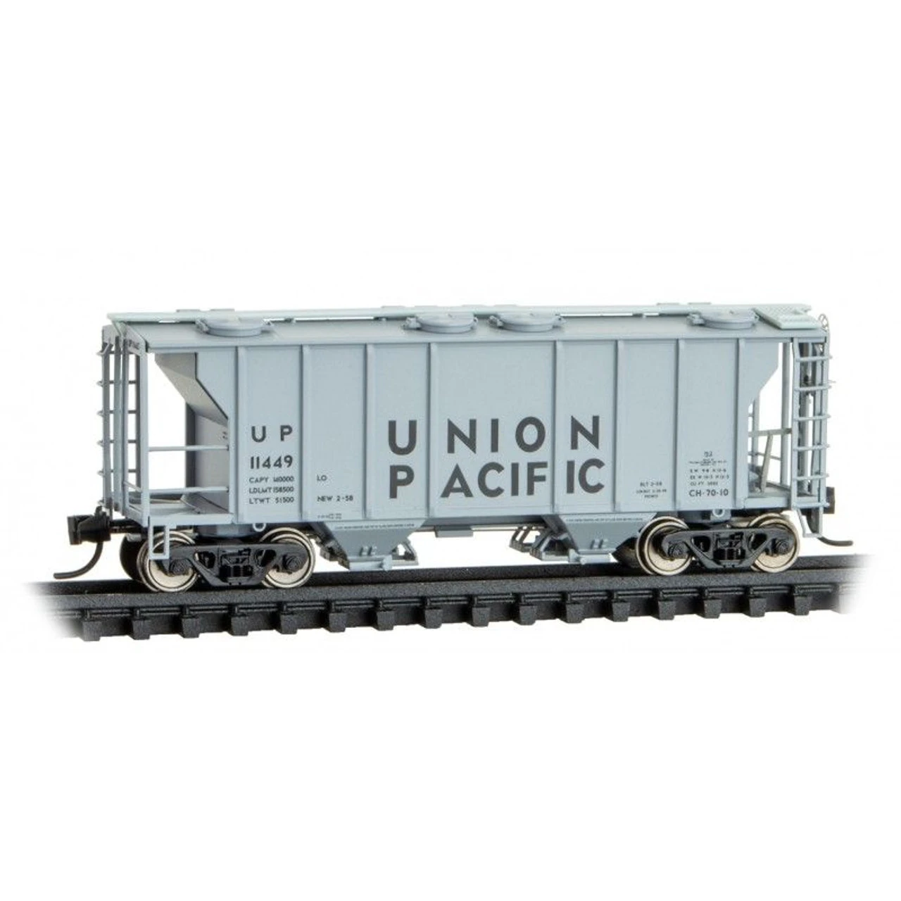 Micro-Trains Line 09500032 - PS-2 2-Bay Hopper Union Pacific (UP) 11449 - N Scale 3 Micro-Trains Line 09500032 - PS-2 2-Bay Hopper Union Pacific (UP) 11449 - N Scale