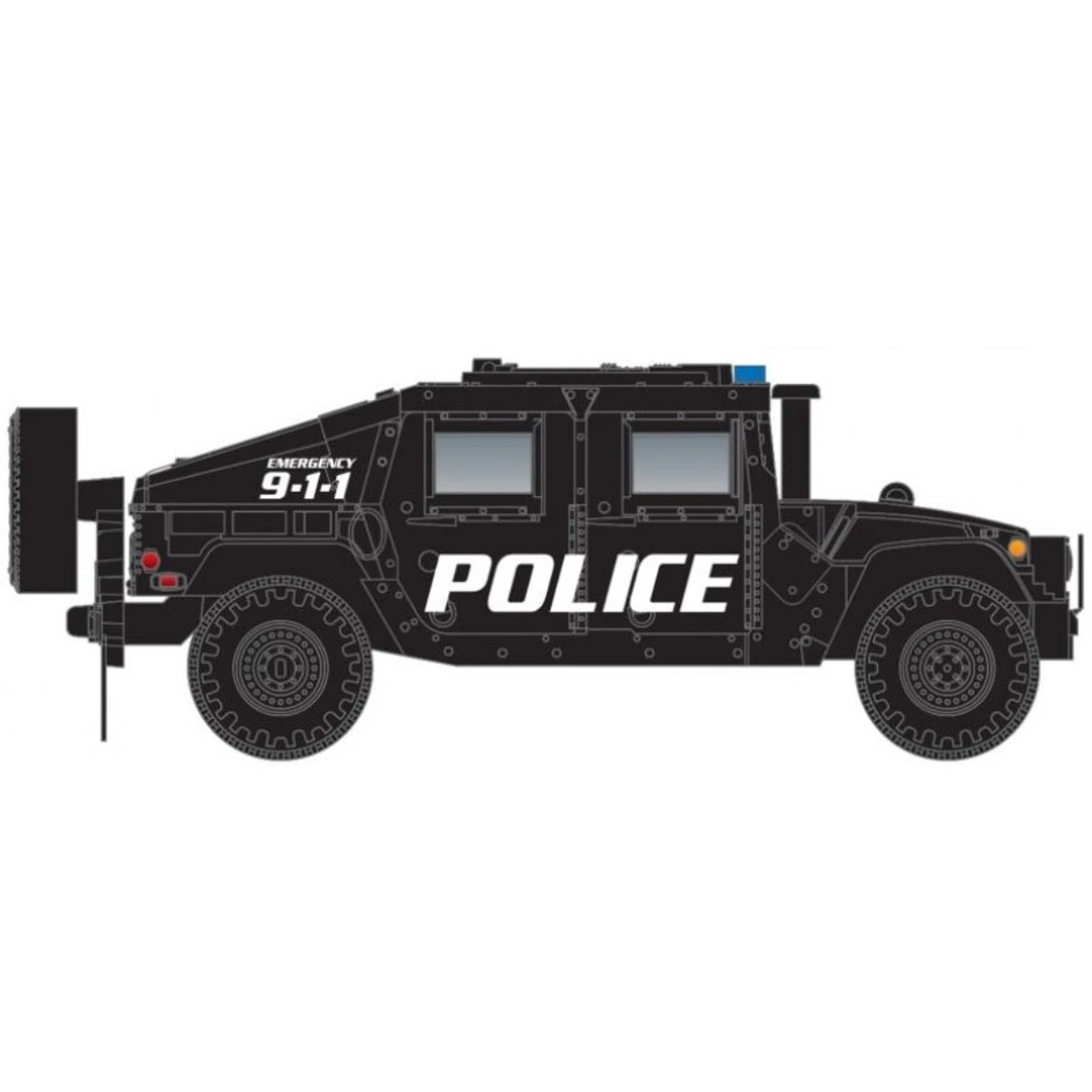 Micro-Trains Line 49945955 - Police Humvees - 2 Pack - N Scale 3 Micro-Trains Line 49945955 - Police Humvees - 2 Pack - N Scale