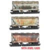 Micro-Trains Line 98305037 - 2-Bay Covered Hopper WEATHERED JEWEL 3pk Southern (SOU) 91809, 91165, 91850 - N Scale -Vallejo Sales Store mtl98305037 09092.1683674270