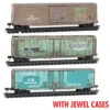 Micro-Trains Line 98305041 - 50' Standard Boxcar WEATHERED JEWEL 3-PACK Conrail (CR) 160005, 361038, 229938 - N Scale
