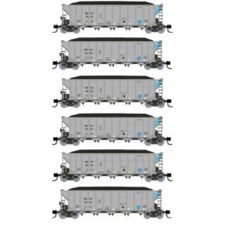 Rapido 538037 - Autoflood III Coal Hopper (6 Car Set) Mitsui Rail Capital (MBKX) - N Scale