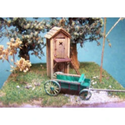 RslaserKits 3007 - Split-Level Outhouse - N Scale Kit