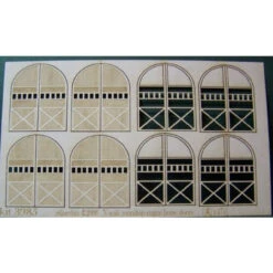 RslaserKits 3985 - 4 Round Top Engine House Doors - N Scale Kit