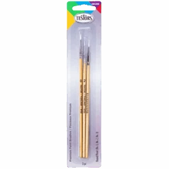 Testors 281206 - Premium Paint Brushes - Round (#0, #2, #3) 1-each - Multi Scale