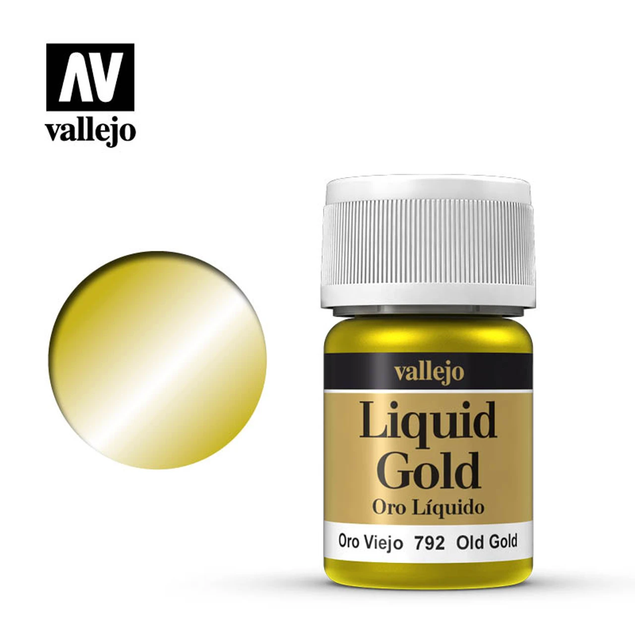 Vallejo Model Color #213 35ml - 70-792 - Metallic Old Gold - Alcohol Base 3 Vallejo Model Color #213 35ml - 70-792 - Metallic Old Gold - Alcohol Base