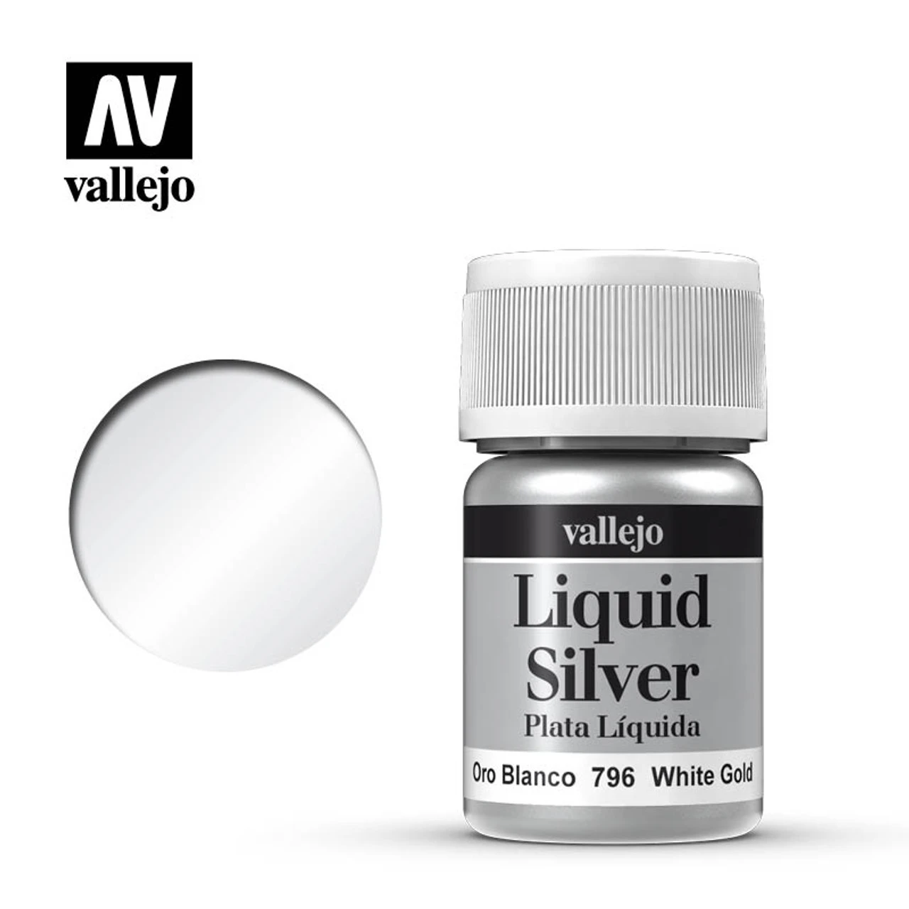 Vallejo Model Color #217 35ml - 70-796 - Metallic White Gold - Alcohol Base 3 Vallejo Model Color #217 35ml - 70-796 - Metallic White Gold - Alcohol Base