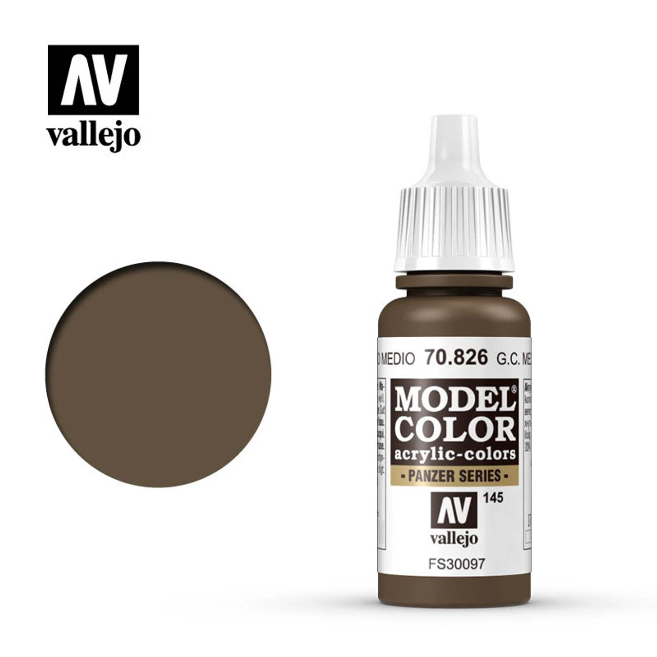 Vallejo Model Color #145 17ml - 70-826 - German Camo. Medium Brown 3 Vallejo Model Color #145 17ml - 70-826 - German Camo. Medium Brown