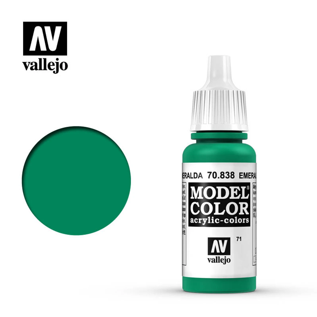 Vallejo Model Color #71 17ml - 70-838 - Emerald 3 Vallejo Model Color #71 17ml - 70-838 - Emerald