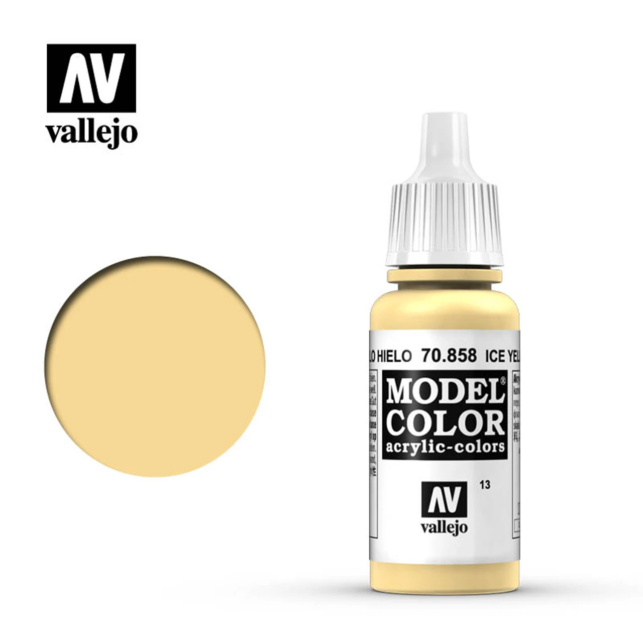 Vallejo Model Color #13 17ml - 70-858 - Ice Yellow 3 Vallejo Model Color #13 17ml - 70-858 - Ice Yellow