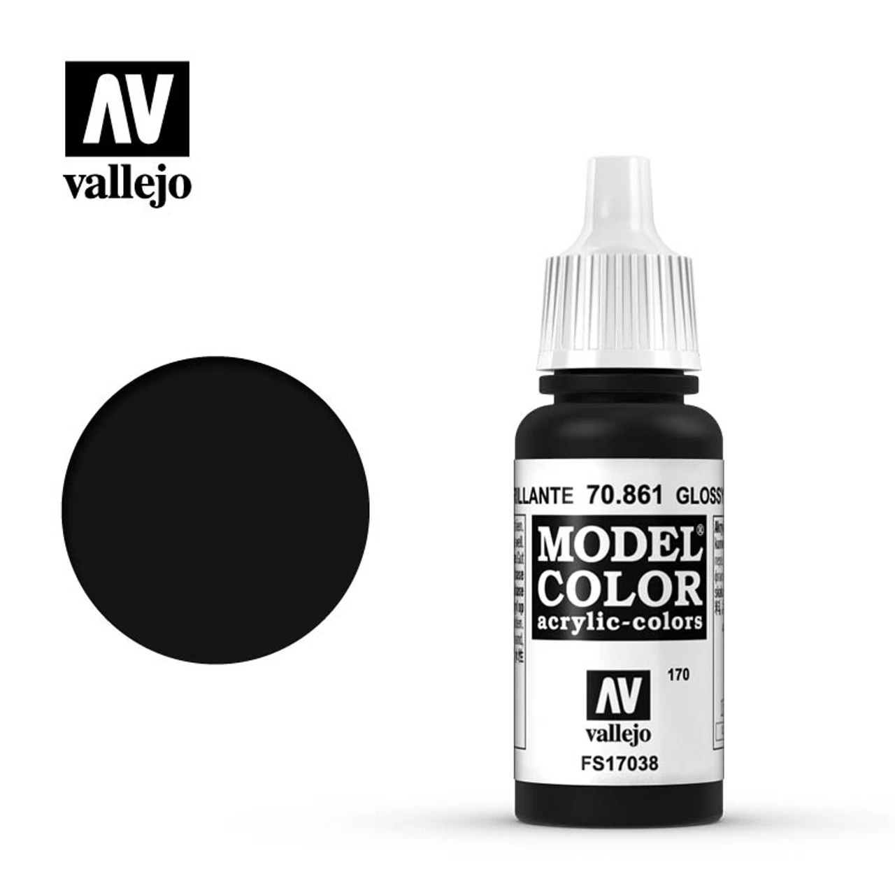 Vallejo Model Color #170 17ml - 70-861 - Glossy Black 3 Vallejo Model Color #170 17ml - 70-861 - Glossy Black