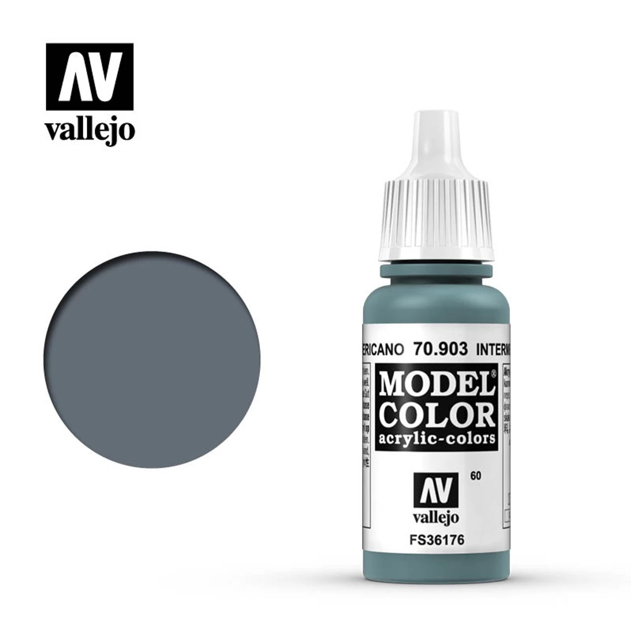 Vallejo Model Color #60 17ml - 70-903 - Intermediate Blue 3 Vallejo Model Color #60 17ml - 70-903 - Intermediate Blue