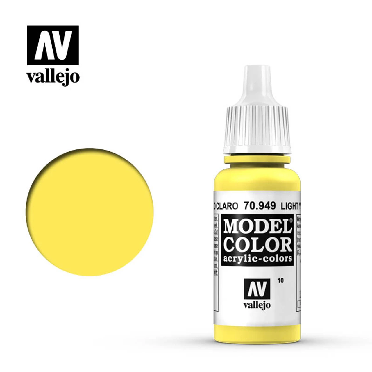 Vallejo Model Color #10 17ml - 70-949 - Light Yellow 3 Vallejo Model Color #10 17ml - 70-949 - Light Yellow