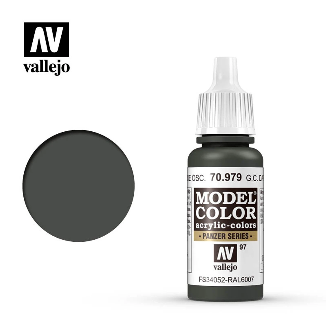 Vallejo Model Color #97 17ml - 70-979 German Camoflauge Dark Green 3 Vallejo Model Color #97 17ml - 70-979 German Camoflauge Dark Green