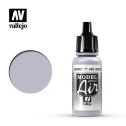 Vallejo Model Air 71-065 Steel (Metallic) 17 Ml Bottle