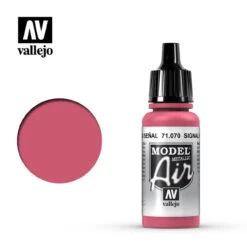 Vallejo Model Air 71-070 Signal Red Metallic 17 Ml Bottle