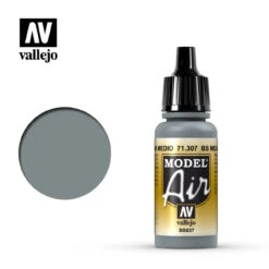 Vallejo Model Air 71.307 - BS Medium Sea Grey 17 Ml Bottle