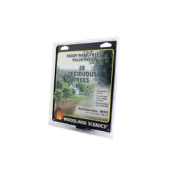 Woodland Scenics 1570 - Ready Made Trees Value Pack - 38 Deciduous Trees - Mixed Green -