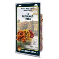 Woodland Scenics 1577 - Ready Made Trees Value Pack - 14 Deciduous Tress - Fall Colors -