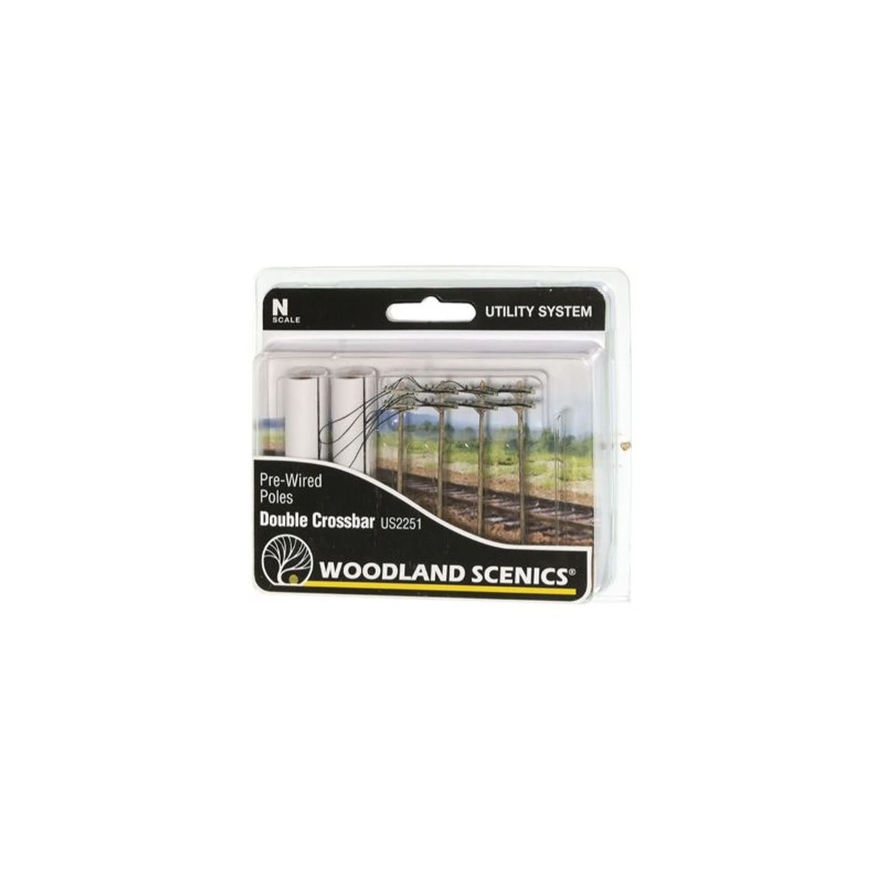 Woodland Scenics 2251 - Wired Poles Double Crossbar - N Scale 3 Woodland Scenics 2251 - Wired Poles Double Crossbar - N Scale
