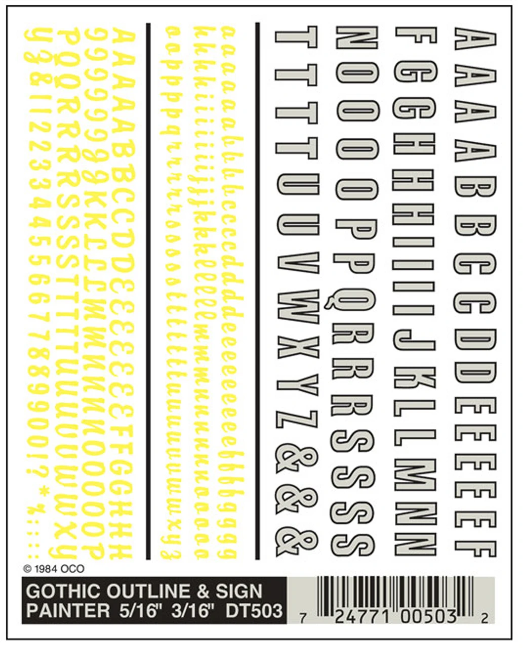 Woodland Scenics #503 - Gothic Outline & Sign Painter 3 Woodland Scenics #503 - Gothic Outline & Sign Painter