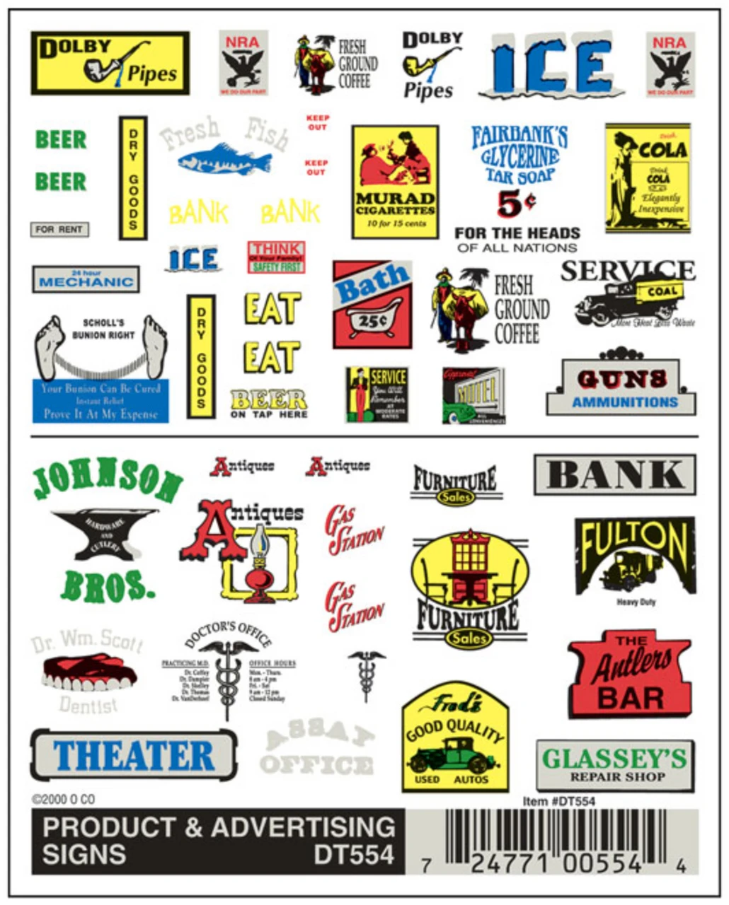 Woodland Scenics #554 - Product And Advertising Signs 3 Woodland Scenics #554 - Product And Advertising Signs