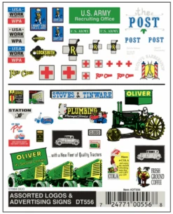 Woodland Scenics #556 - Assorted Logos And Advertising Signs